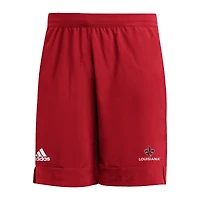 Short tissé adidas Cardinal Louisiana Ragin' Cajuns Sideline 9 pouces Heat Ready pour homme