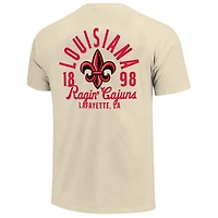 T-shirt crème pour homme avec motif mascotte des Ragin' Cajuns de Louisiane