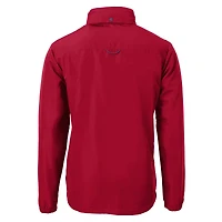 Veste zippée intégrale en tissu recyclé pour homme Cutter & Buck Cardinal Louisiana Ragin' Cajuns Charter