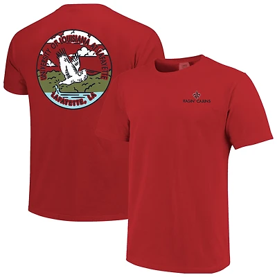 Unisex Cardinal Louisiana Ragin' Cajuns Scenic Comfort Colors T-Shirt