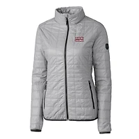 Doudoune isolante Rainier Eco entièrement zippée pour femme, coupe-vent et buck grise, Louisiana Ragin' Cajuns