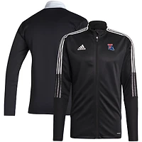 Veste de survêtement zippée adidas noire pour homme Louisiana Tech Bulldogs Sideline Tiro21