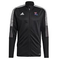 Veste de survêtement zippée adidas noire pour homme Louisiana Tech Bulldogs Sideline Tiro21