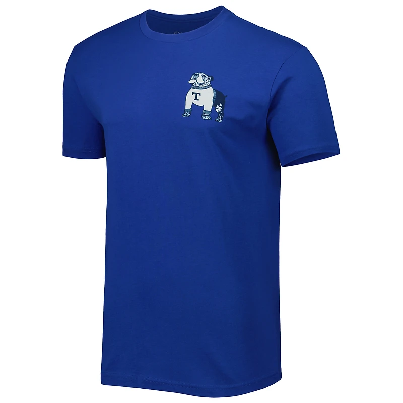 T-shirt Premium Royal Louisiana Tech Bulldogs Mascot Landscape pour homme