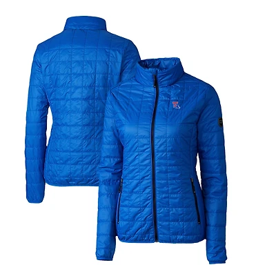Doudoune isolante Rainier Eco entièrement zippée pour femme Cutter & Buck Royal Louisiana Tech Bulldogs