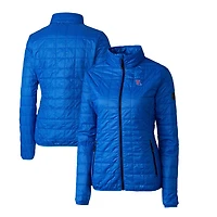 Doudoune isolante Rainier Eco entièrement zippée pour femme Cutter & Buck Royal Louisiana Tech Bulldogs