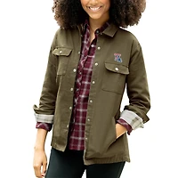 Veste-chemise Boulder à boutons-pression pour femme, verte, des Bulldogs de Louisiana Tech