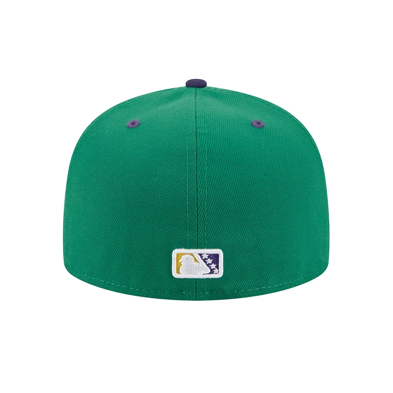 Casquette ajustée 59FIFTY verte New Era pour homme, thème Louisville Bats
