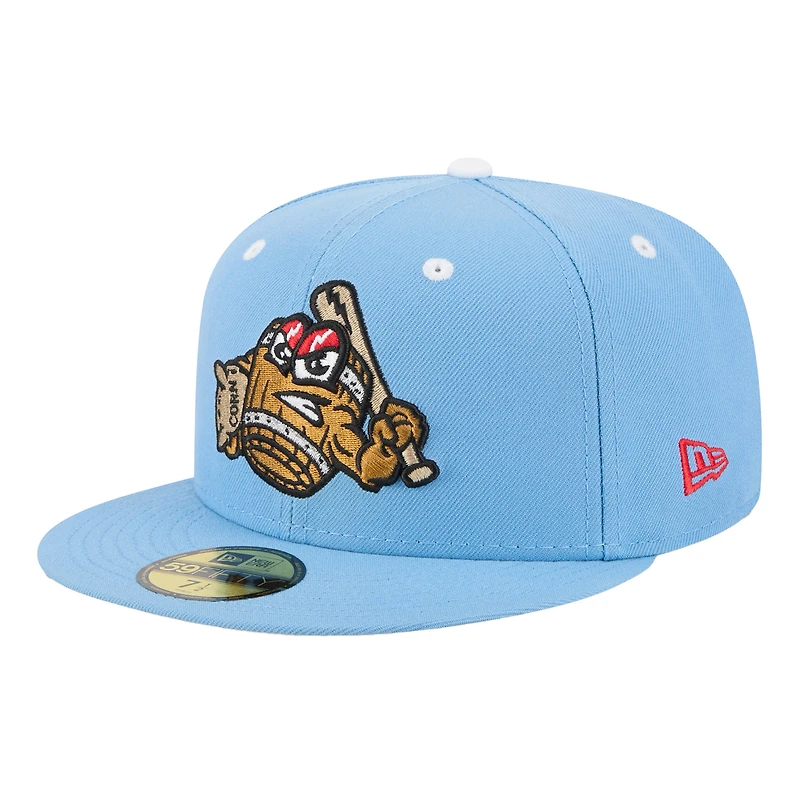Casquette ajustée 59FIFTY bleu clair pour homme New Era Louisville Bats Theme Nights