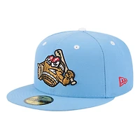 Casquette ajustée 59FIFTY bleu clair pour homme New Era Louisville Bats Theme Nights
