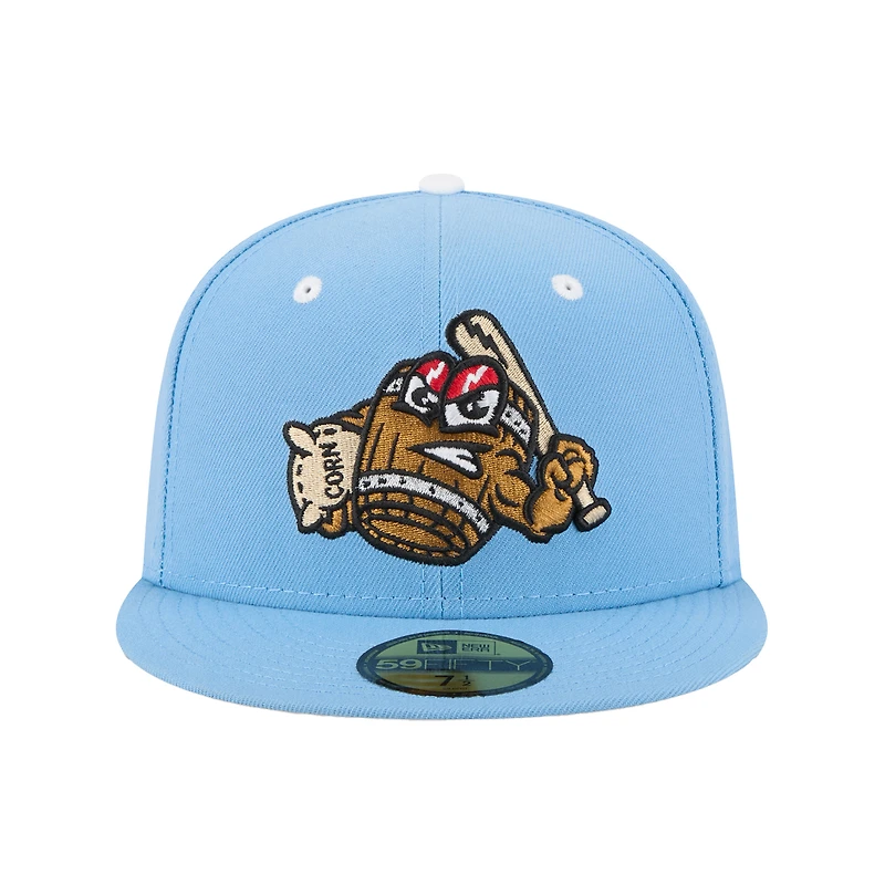 Men's New Era  Light Blue Louisville Bats Theme Nights 59FIFTY Fitted Hat