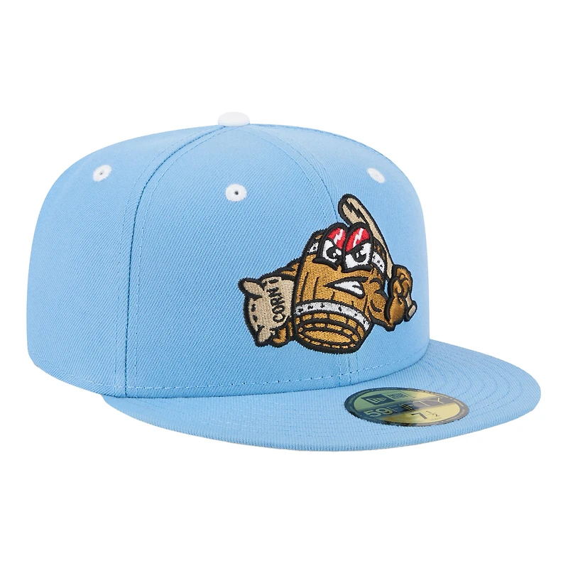 Men's New Era  Light Blue Louisville Bats Theme Nights 59FIFTY Fitted Hat