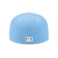 Men's New Era  Light Blue Louisville Bats Theme Nights 59FIFTY Fitted Hat