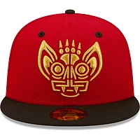 Men's New Era Red/Black Murciélagos De Louisville Copa La Diversion 59FIFTY Fitted Hat