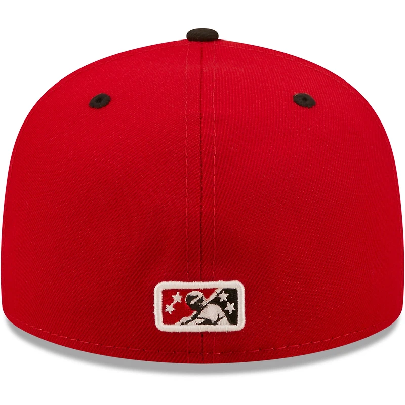 Men's New Era Red/Black Murciélagos De Louisville Copa La Diversion 59FIFTY Fitted Hat