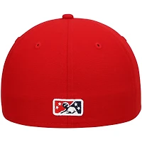 Men's New Era Red Louisville Bats Authentic Collection Road 59FIFTY Fitted Hat