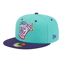 Casquette ajustée New Era turquoise/violette Louisville Bats Minor League Theme Nights pour homme
