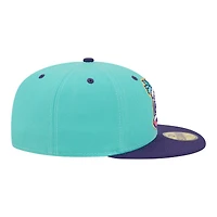 Casquette ajustée New Era turquoise/violette Louisville Bats Minor League Theme Nights pour homme
