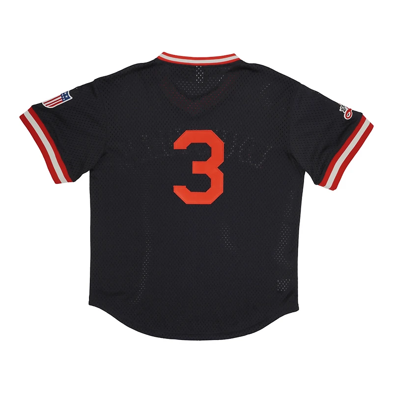 Men's Rings & Crwns #3 Black Louisville Caps Mesh Replica V-Neck Jersey