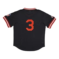 Men's Rings & Crwns #3 Black Louisville Caps Mesh Replica V-Neck Jersey