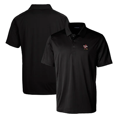 Polo texturé stretch Cutter & Buck noir Louisville Cardinals, logo principal de l'équipe, pour espoirs