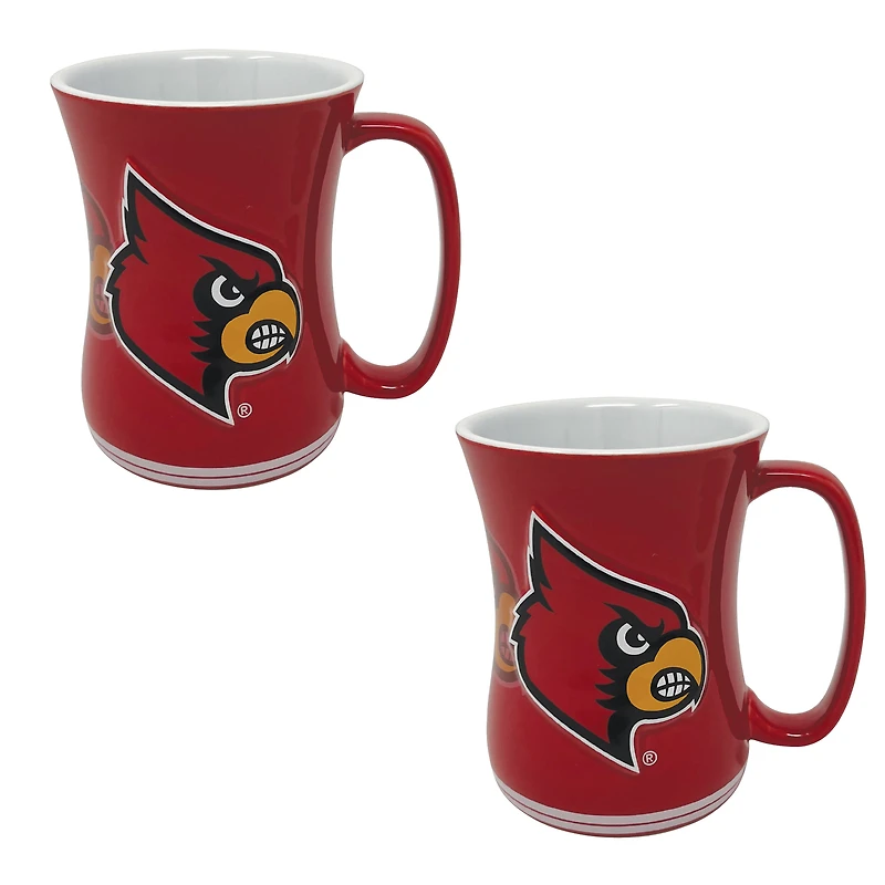 Lot de deux tasses sculptées Barista de 473 ml des Cardinals de Louisville