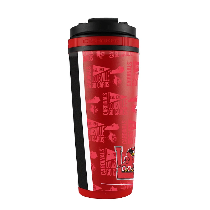 Bouteille shaker en acier inoxydable 4D de 26 oz des Cardinals de Louisville