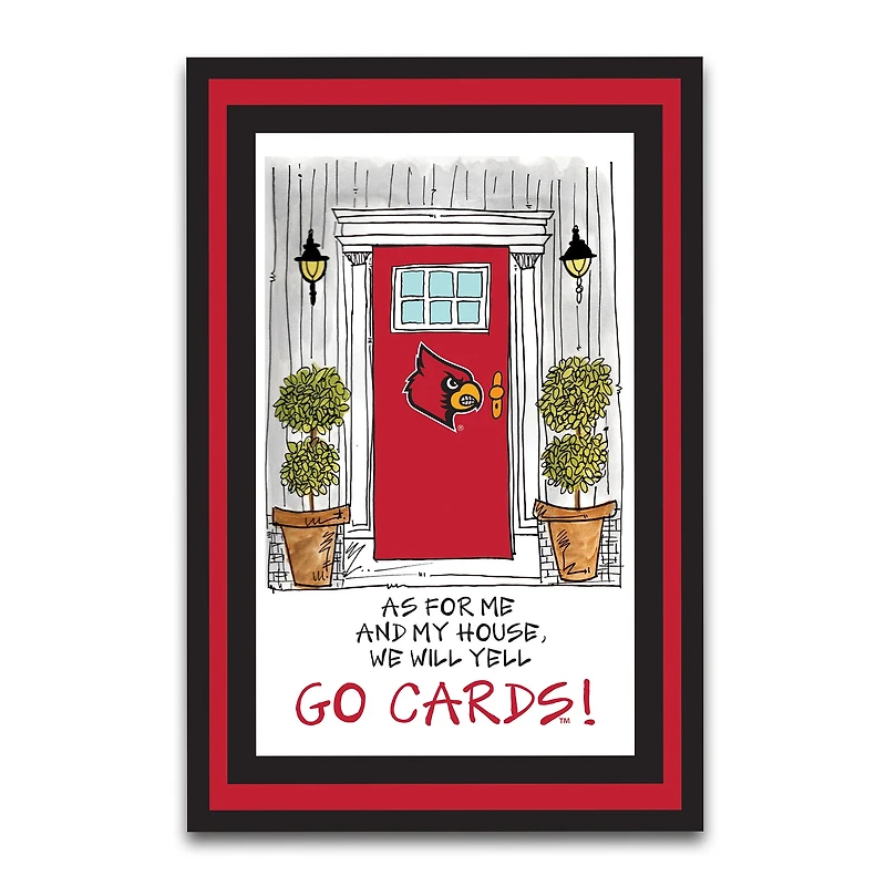 Drapeau de jardin Louisville Cardinals « As For Me » 12 po x 18 po