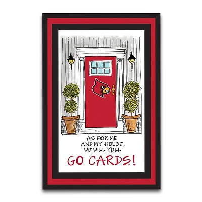 Drapeau de jardin Louisville Cardinals « As For Me » 12 po x 18 po