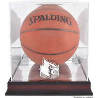 Vitrine de basket-ball en acajou avec finition antique et miroir pour les Cardinals de Louisville