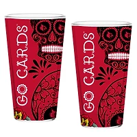 Louisville Cardinals Two-Pack 16oz. Dia De Los Muertos Pint Glass Set