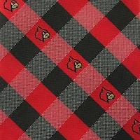 Cravate tissée à carreaux des Cardinals de Louisville - Rouge/Noir