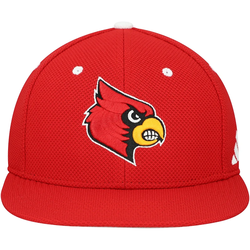 Men's adidas  Athletic Red Louisville Cardinals On-Field Fitted Baseball Hat