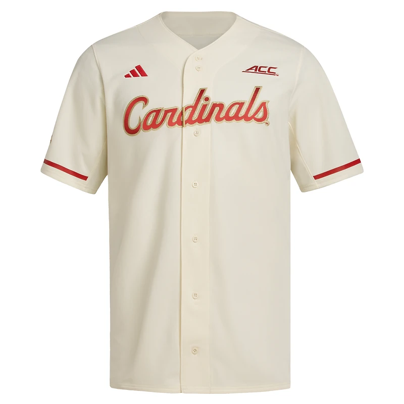 Maillot de baseball réplique des Louisville Cardinals couleur crème adidas pour homme