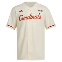 Maillot de baseball réplique des Louisville Cardinals couleur crème adidas pour homme