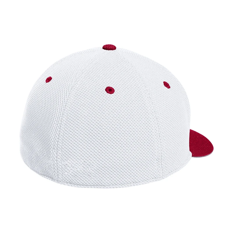 Casquette de baseball ajustée blanche pour homme des Louisville Cardinals d'Adidas On-Field