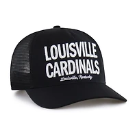 Men's '47 Black Louisville Cardinals Contemporary Hitch Trucker Adjustable Hat