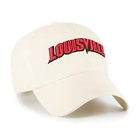 Men's '47 Cream Louisville Cardinals Clean Up Adjustable Hat