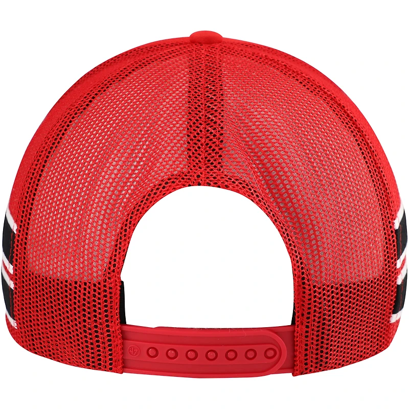 Men's '47 Red Louisville Cardinals Sideband Trucker Adjustable Hat