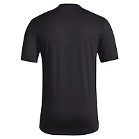 T-shirt d'avant-match trilatéral adidas pour hommes, noir, Louisville Cardinals 2024 Locker