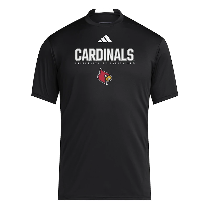 T-shirt d'entraînement adidas noir Louisville Cardinals 2025 pour homme
