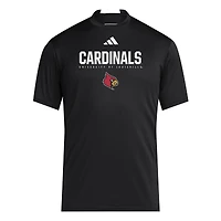 T-shirt d'entraînement adidas noir Louisville Cardinals 2025 pour homme