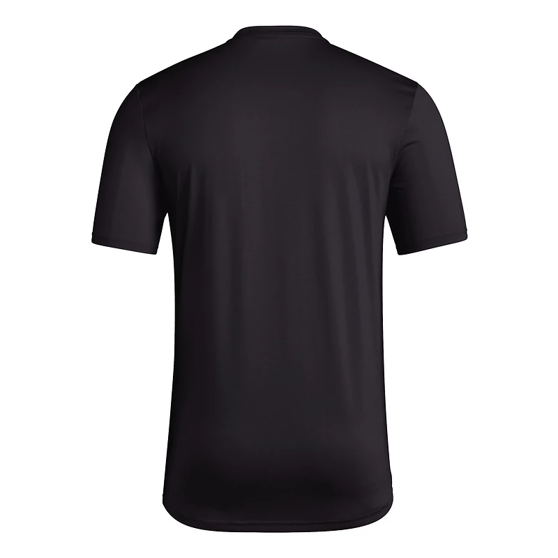 T-shirt d'avant-match de basket-ball adidas Louisville Cardinals On Court Orbit pour homme noir