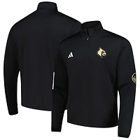 Men's adidas Black Louisville Cardinals Half-Zip Golf Jacket