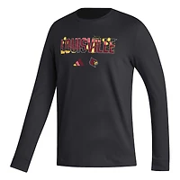 Men's adidas Black Louisville Cardinals Honoring Excellence Long Sleeve T-Shirt