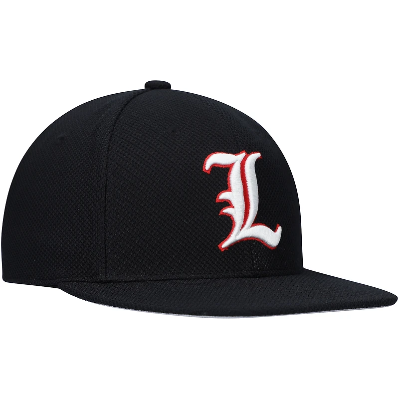Men's adidas Black Louisville Cardinals On-Field Baseball Fitted Hat