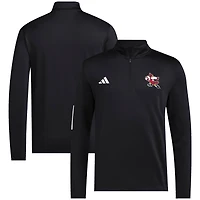 Veste de golf demi-zippée adidas noire Louisville Cardinals Strategy pour homme