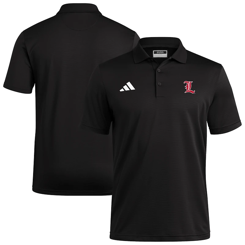 Men's adidas Black Louisville Cardinals Ultimate 365 Ottoman Polo Shirt