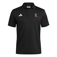 Men's adidas Black Louisville Cardinals Ultimate 365 Ottoman Polo Shirt