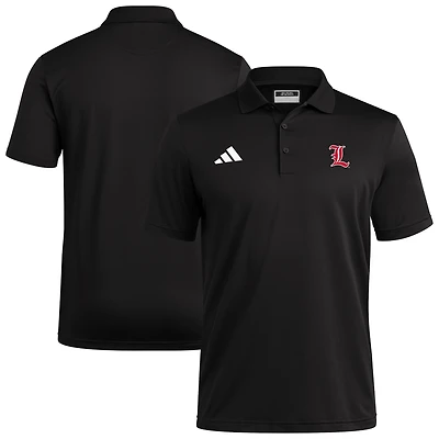 Men's adidas Black Louisville Cardinals Ultimate 365 Ottoman Polo Shirt